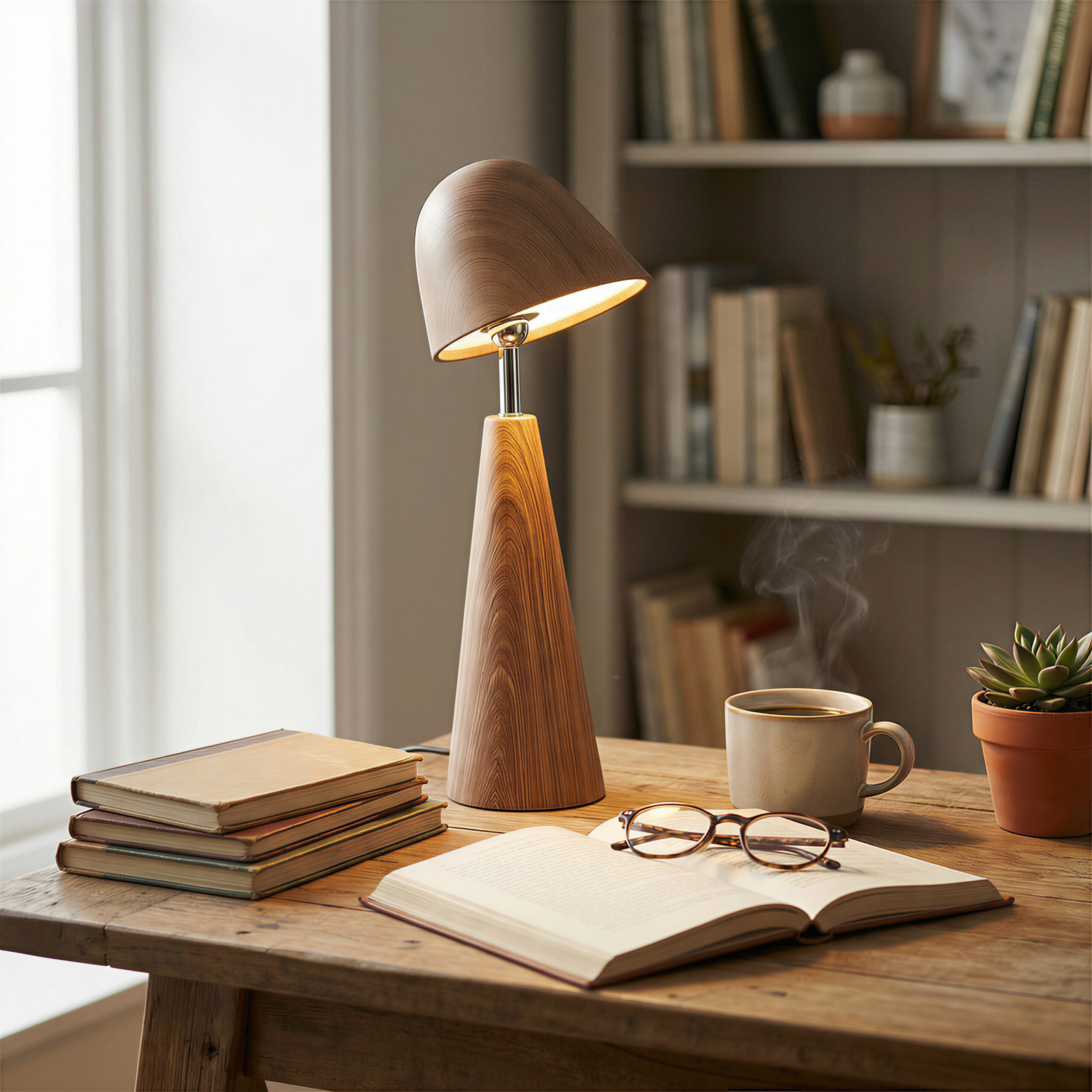 Newsiver Cordless Table Lamp - Vintage Walnut - Image 6