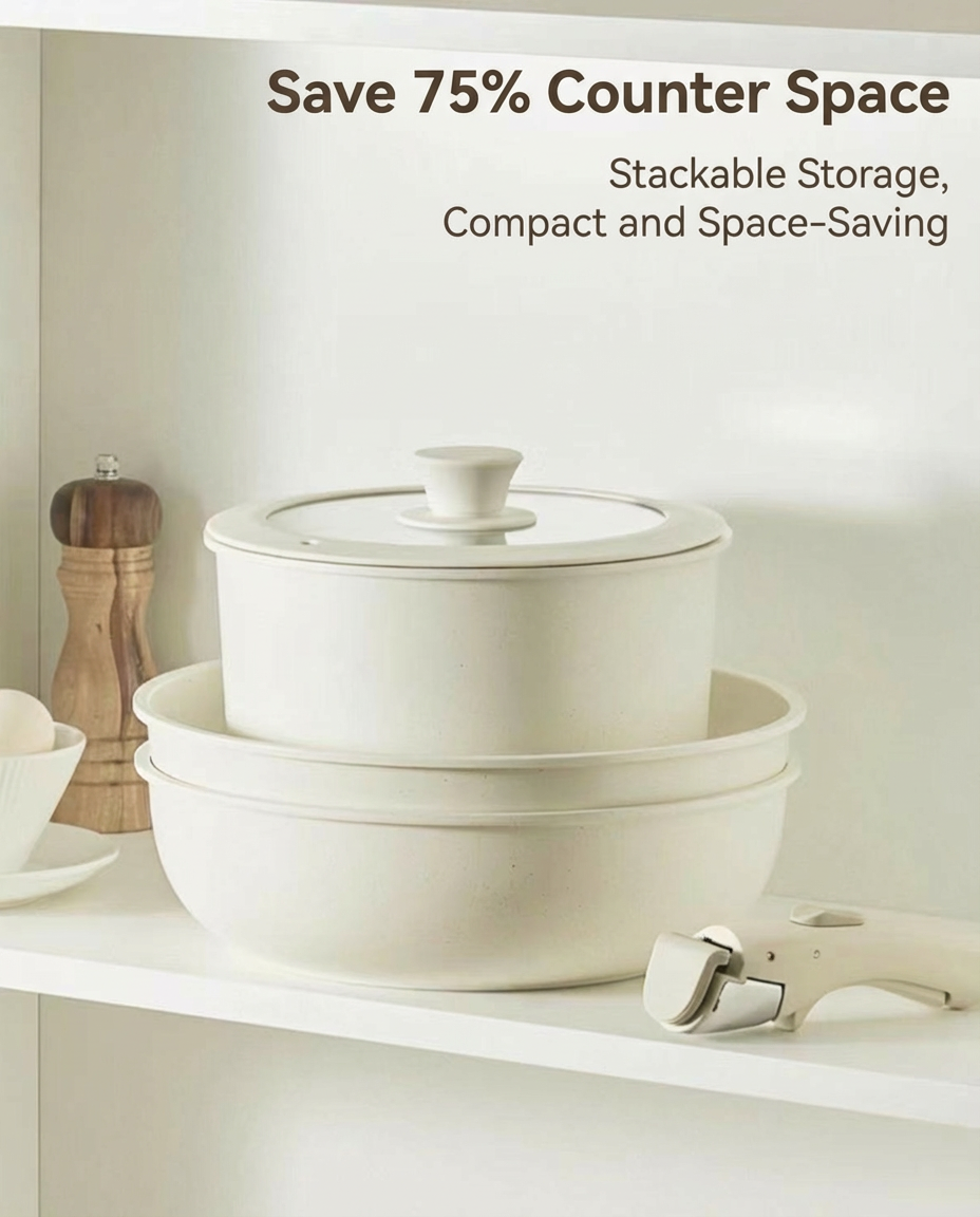 Carote Detachable Non-Stick Cookware Set - Image 2